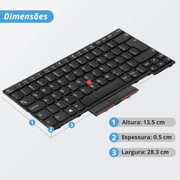 Teclado Lenovo Thinkpad T470 Kb-Le122 Abnt2 Trackpoint Preto