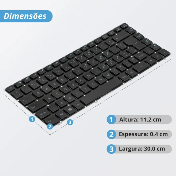 Teclado Philco 14E 14F Kb-Nac-13 Abnt2 Wi-Fi F11 Preto