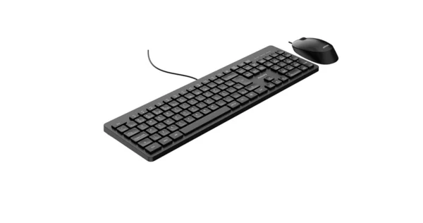 Kit Teclado E Mouse Philips Spt6208 Wired Simplicity Usb Abnt2 Preto