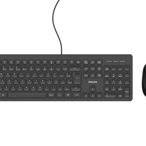 Kit Teclado E Mouse Philips Spt6208 Wired Simplicity Usb Abnt2 Preto