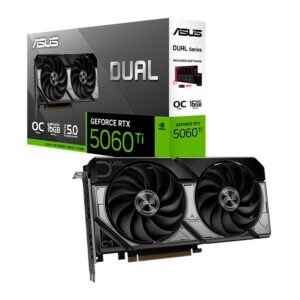 Placa De Vídeo Asus Dual Geforce Rtx 5060 Ti Oc 16Gb Gddr7 128 Bits