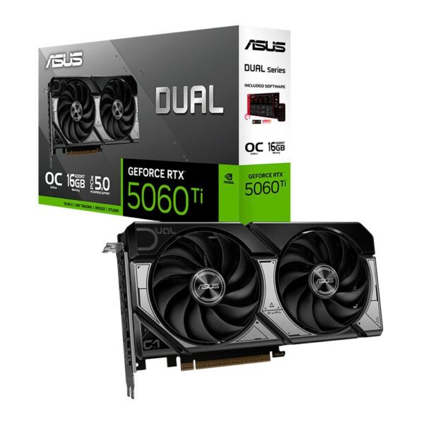 Placa De Vídeo Asus Dual Geforce Rtx 5060 Ti Oc 16Gb Gddr7 128 Bits