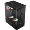 Gabinete Gamer Gamdias Atlas E2 Cg Mid Tower Vidro Curvo 3 Fans Argb Preto