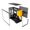 Gabinete Gamer Geometric Future Model 5 Atx Vidro Temperado 5 Fans Argb Preto E Amarelo
