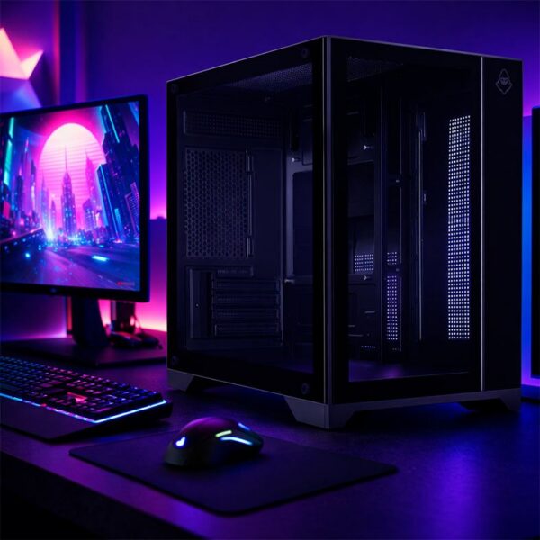 Gabinete Gamer Mancer Cv100 Mid Tower Vidro Temperado Preto