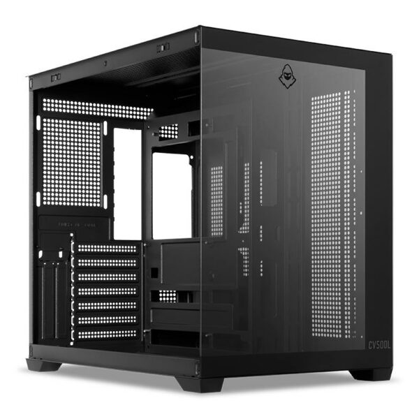 Gabinete Gamer Mancer Cv500l Mid Tower Vidro Temperado Preto