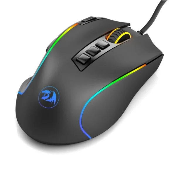 Mouse Gamer Redragon Predator M612-Rgb Rgb 8000 Dpi 9 Botões Preto