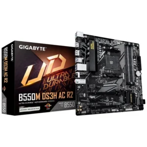 Placa Mãe Gigabyte B550m Ds3h Ac R2 Amd Am4 Micro Atx Ddr4 Wi-Fi Bluetooth
