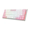 Teclado Mecânico Gamer Redragon Anivia Lollipop K614wp-Rgb Abnt2 Switch Marrom Rgb Branco E Rosa