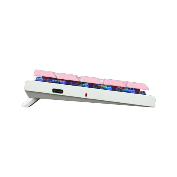 Teclado Mecânico Gamer Redragon Anivia Lollipop K614wp-Rgb Abnt2 Switch Marrom Rgb Branco E Rosa