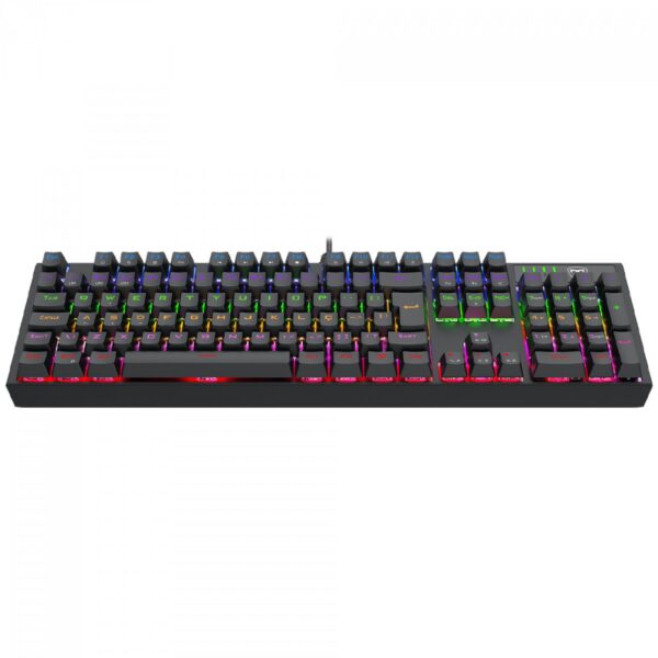 Teclado Mecânico Gamer T-Dagger Axis T-Tgk329-Br Abnt2 Switch Marrom Rainbow Full Size Preto