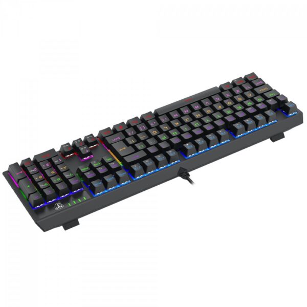 Teclado Mecânico Gamer T-Dagger Axis T-Tgk329-Br Abnt2 Switch Marrom Rainbow Full Size Preto