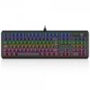 Teclado Mecânico Gamer T-Dagger Axis T-Tgk329-Br Abnt2 Switch Marrom Rainbow Full Size Preto