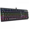 Teclado Mecânico Gamer T-Dagger Axis T-Tgk329-Br Abnt2 Switch Marrom Rainbow Full Size Preto