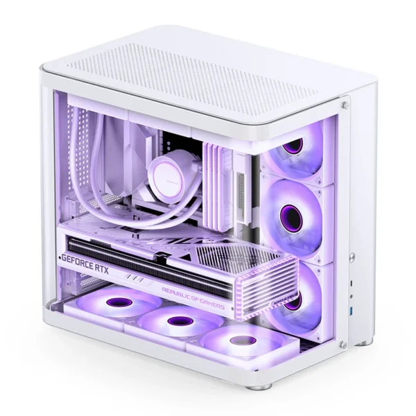 Gabinete Premium Jonsbo Tk-2 Atx Panorâmico Vidro Temperado Usb-C Branco