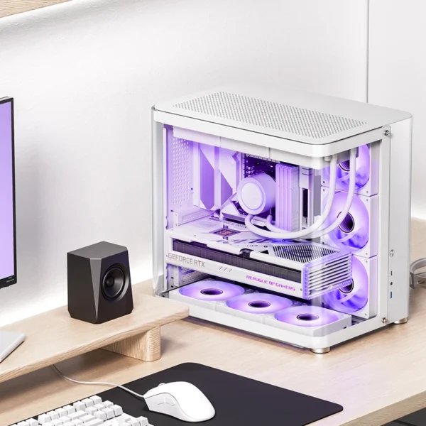 Gabinete Premium Jonsbo Tk-2 Atx Panorâmico Vidro Temperado Usb-C Branco