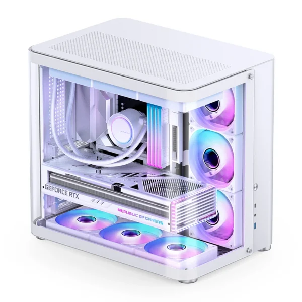 Gabinete Premium Jonsbo Tk-2 Atx Panorâmico Vidro Temperado Usb-C Branco