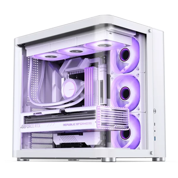 Gabinete Premium Jonsbo Tk-2 Atx Panorâmico Vidro Temperado Usb-C Branco