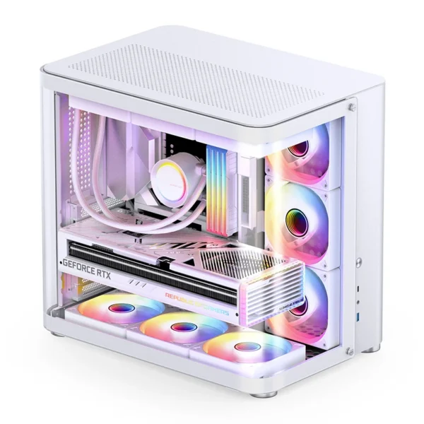 Gabinete Premium Jonsbo Tk-2 Atx Panorâmico Vidro Temperado Usb-C Branco