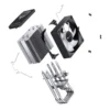 Cooler Para Processador Jonsbo Cr-1400 Evo Argb 38 Cfm Preto