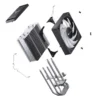 Cooler Para Processador Jonsbo Cr-1000 Evo Argb 59 Cfm Preto