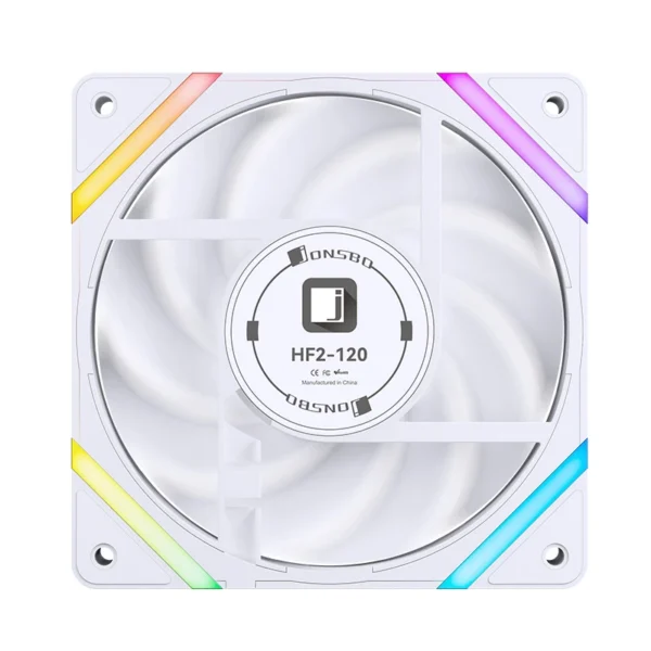 Fan Cooler Jonsbo Hf2-120W Alta Performance 80 Cfm Argb Pwm Branco