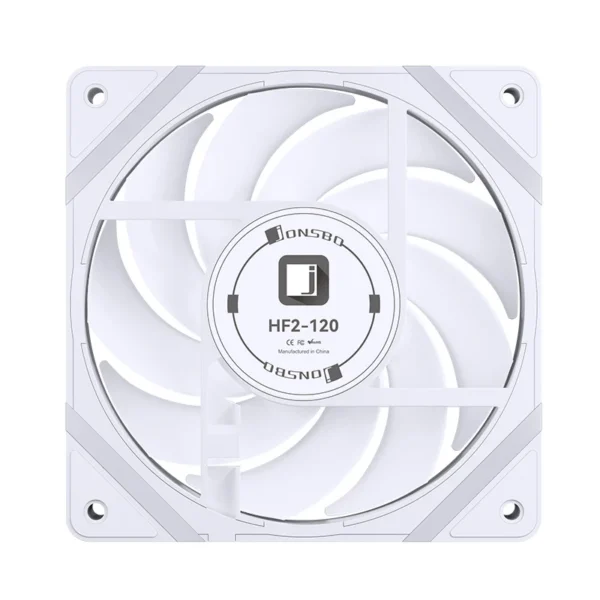 Fan Cooler Jonsbo Hf2-120W Alta Performance 80 Cfm Argb Pwm Branco