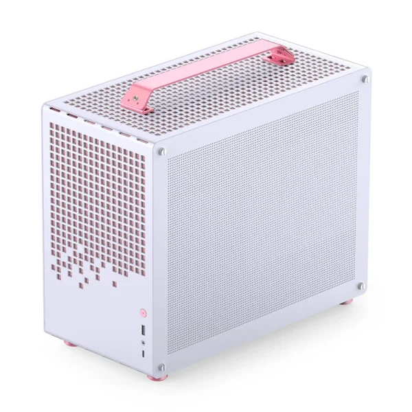 Gabinete Premium Jonsbo Z20 M-Atx Rosa E Branco Com Alça
