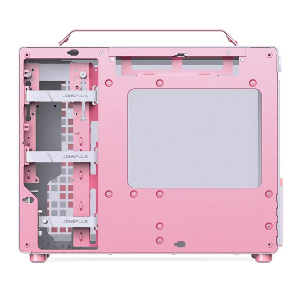 Gabinete Premium Jonsbo Z20 M-Atx Rosa E Branco Com Alça