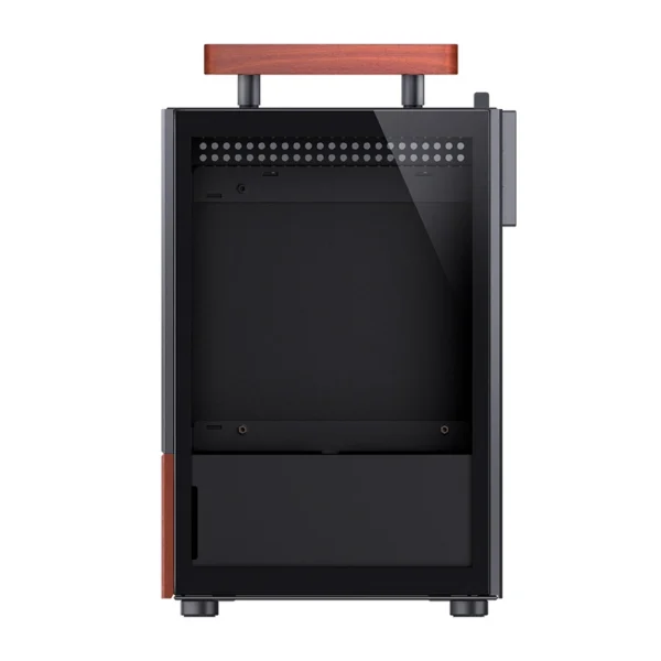 Gabinete Premium Jonsbo T6 Mini-Itx Preto E Madeira