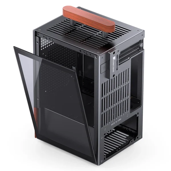 Gabinete Premium Jonsbo T6 Mini-Itx Preto E Madeira
