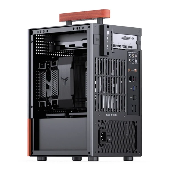 Gabinete Premium Jonsbo T6 Mini-Itx Preto E Madeira