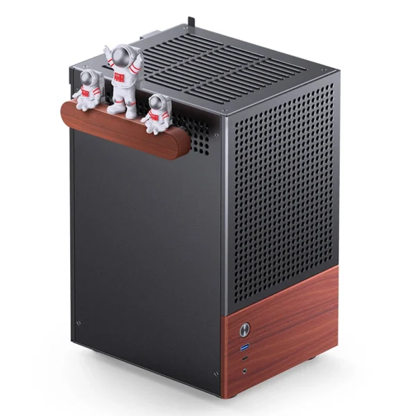 Gabinete Premium Jonsbo T6 Mini-Itx Preto E Madeira
