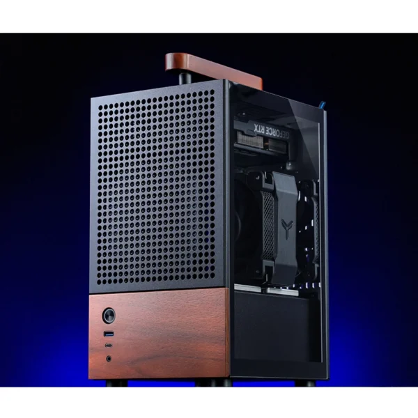 Gabinete Premium Jonsbo T6 Mini-Itx Preto E Madeira