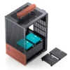 Gabinete Premium Jonsbo T6 Mini-Itx Preto E Madeira