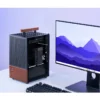 Gabinete Premium Jonsbo T6 Mini-Itx Preto E Madeira