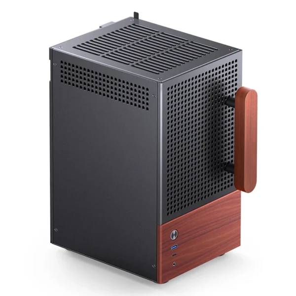 Gabinete Premium Jonsbo T6 Mini-Itx Preto E Madeira