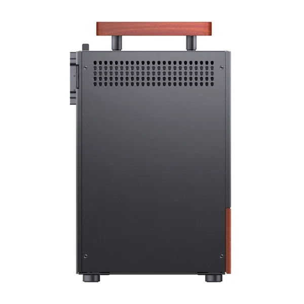 Gabinete Premium Jonsbo T6 Mini-Itx Preto E Madeira