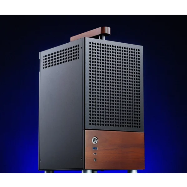 Gabinete Premium Jonsbo T6 Mini-Itx Preto E Madeira