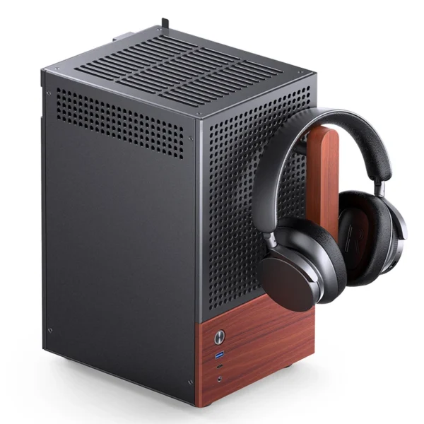 Gabinete Premium Jonsbo T6 Mini-Itx Preto E Madeira