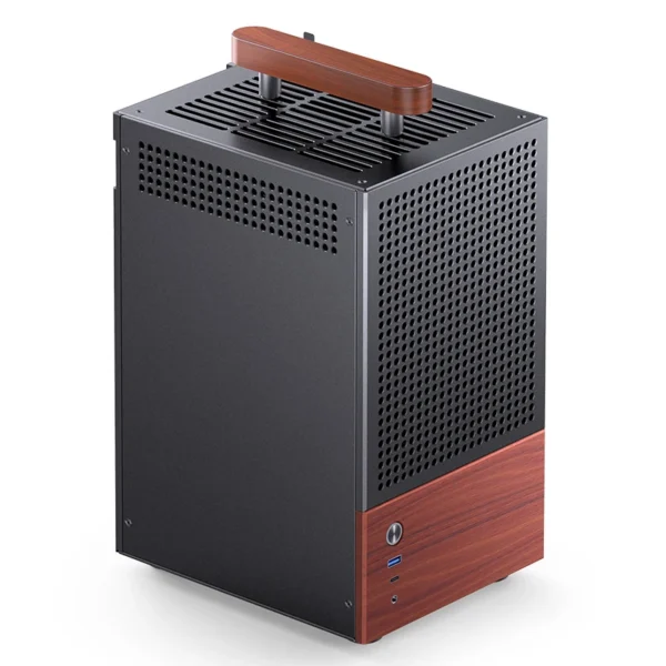 Gabinete Premium Jonsbo T6 Mini-Itx Preto E Madeira
