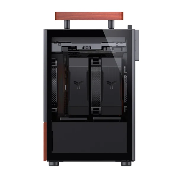 Gabinete Premium Jonsbo T6 Mini-Itx Preto E Madeira