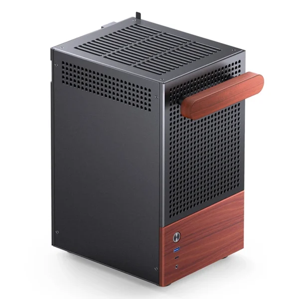 Gabinete Premium Jonsbo T6 Mini-Itx Preto E Madeira
