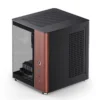 Gabinete Aquário Jonsbo Tk-0 Mini-Itx Preto E Madeira