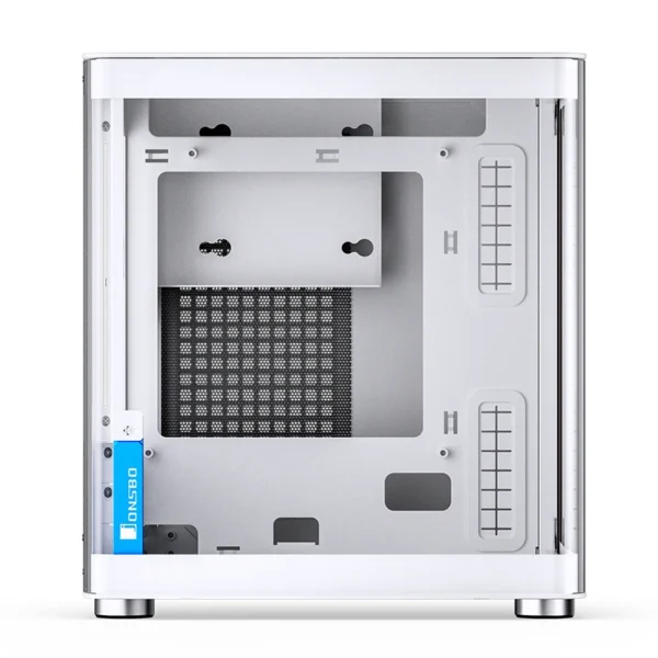 Gabinete Aquário Jonsbo Tk-0 Mini-Itx Branco E Madeira