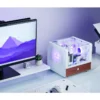 Gabinete Aquário Jonsbo Tk-0 Mini-Itx Branco E Madeira