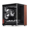 Gabinete Aquário Jonsbo Tk-0 Mini-Itx Preto E Madeira