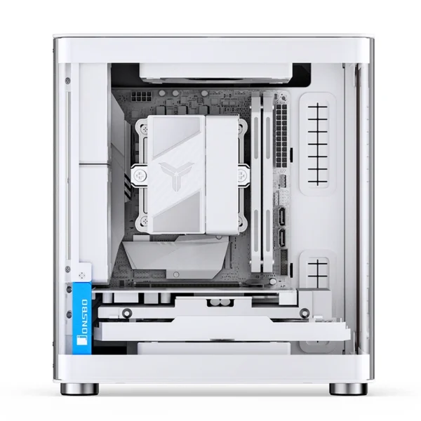 Gabinete Aquário Jonsbo Tk-0 Mini-Itx Branco E Madeira