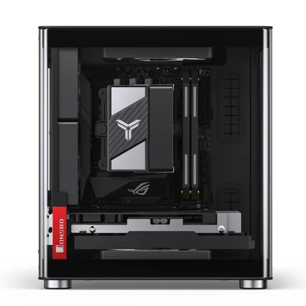 Gabinete Aquário Jonsbo Tk-0 Mini-Itx Preto E Madeira