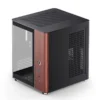 Gabinete Aquário Jonsbo Tk-0 Mini-Itx Preto E Madeira